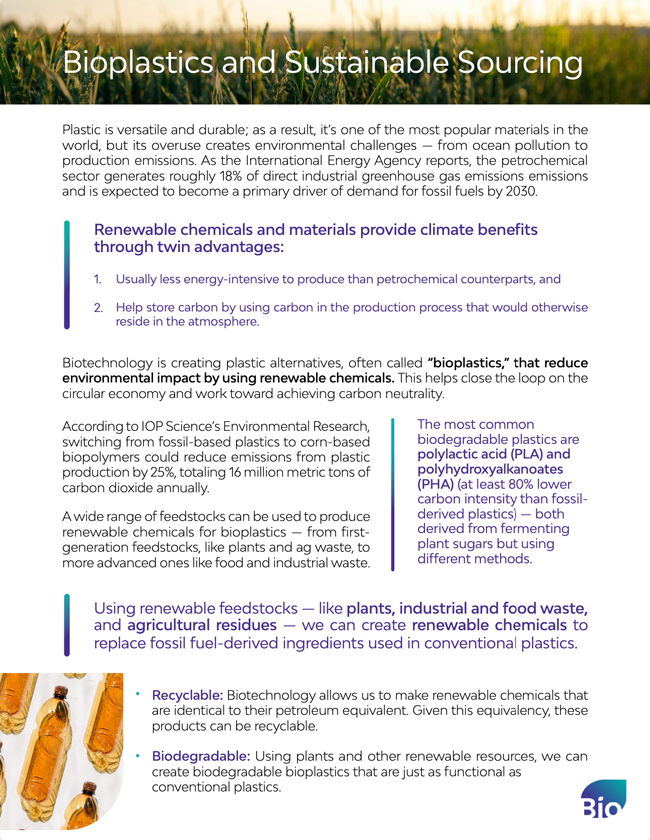 Bioplastics and Sustainable Sourcing