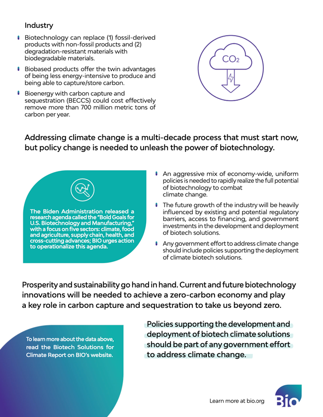 Biotech Solutions for Climate: Examining biotechnology’s contributions to addressing the climate crisis