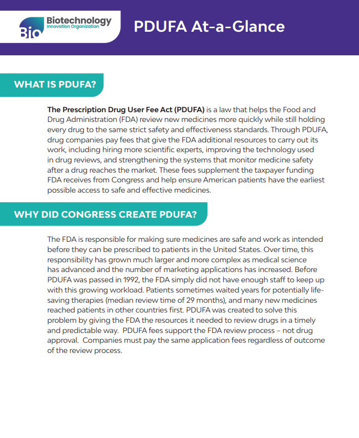 PDUFA At-a-Glance