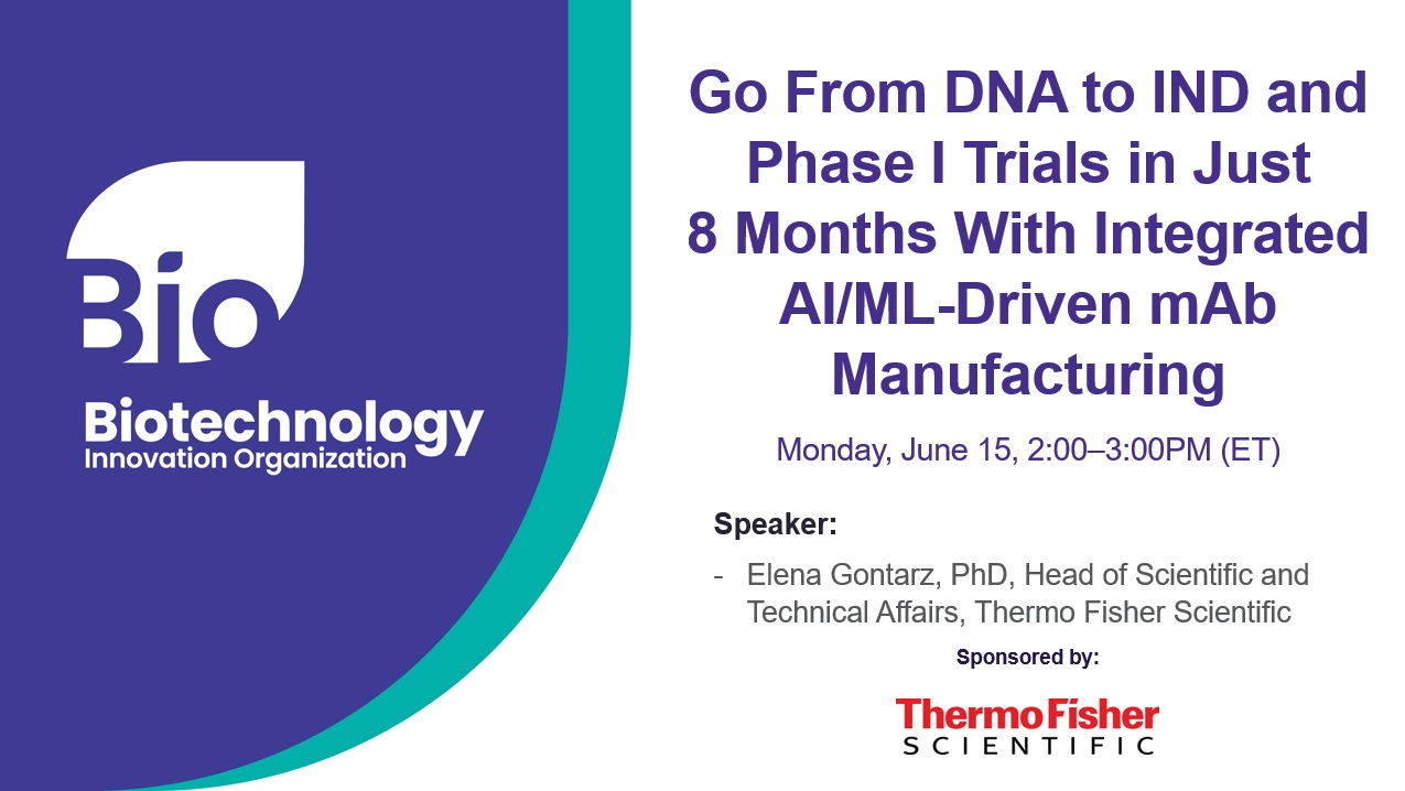 Video tile_Go From DNA to IND and Phase I Trials in Just 8 Months With Integrated AI ML-Driven mAb Manufacturing
