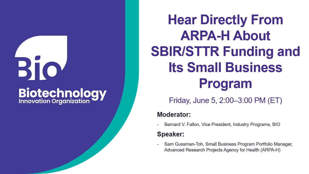 Video tile_Hear Directly from ARPA-H ABout SBIR STTR Funding and Its Small Business Program v2