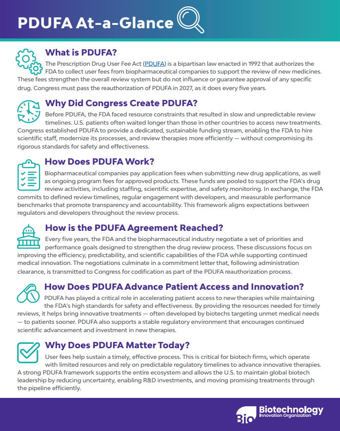 PDUFA At a Glance One Pager
